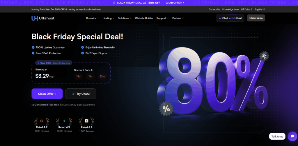 如何选择最快的 WordPress 主机？Ultahost 速度实测 + 黑五优惠